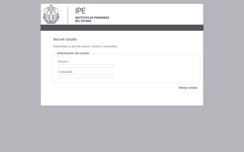 Iniciar sesión - Logo IPE
