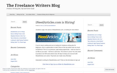 iNeedArticles.com is Hiring! | The Freelance Writers Blog