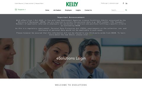 eSolutions Login - Kelly Services