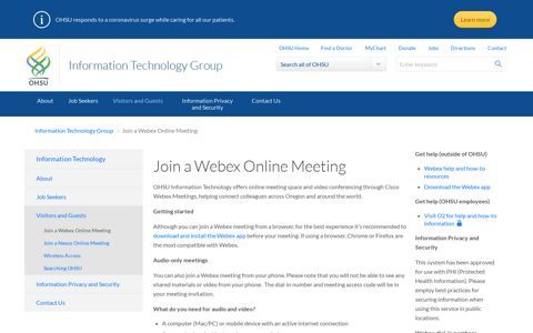 Join a Webex Online Meeting | OHSU