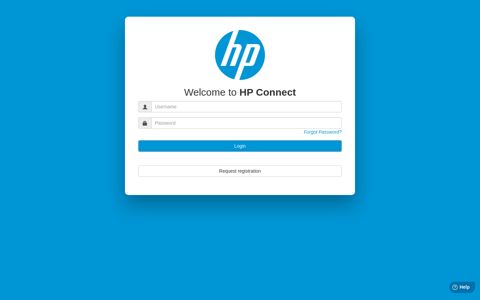 HP Connect - Login