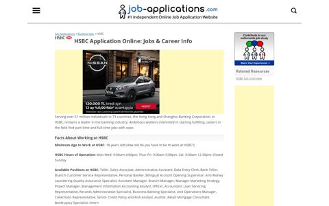 HSBC Application, Jobs & Careers Online