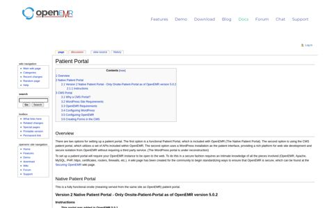 Patient Portal - OpenEMR Project Wiki