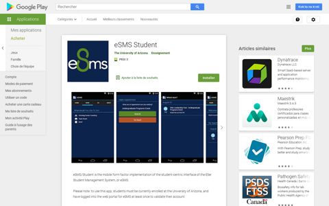 eSMS Student – Applications sur Google Play