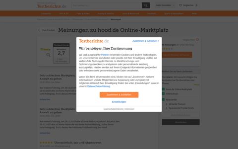 Meinungen zu hood.de Online-Marktplatz | Testberichte.de