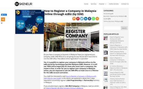 How to Register a Company in Malaysia Online through ezBiz ...