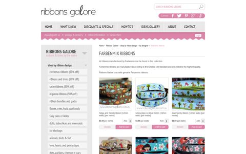 farbenmix ribbons : Ribbons Galore, your online store for the ...