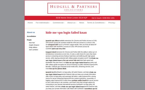 hide me vpn login failed knan - Hudgell and Partners Solicitors