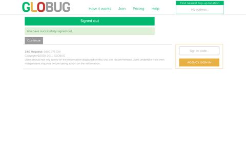 Signed out - Prepaid Electricity with GLOBUG – GLOBUG