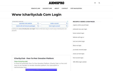 www icharityclub com ✔️ iCharity.Club - Peer-To-Peer ...