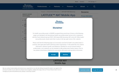 LATITUDE™ NXT Mobile App - Boston Scientific