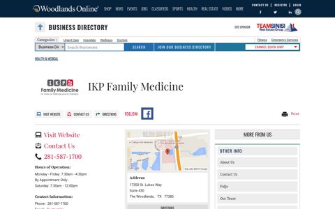 IKP Family Medicine | Woodlands Online