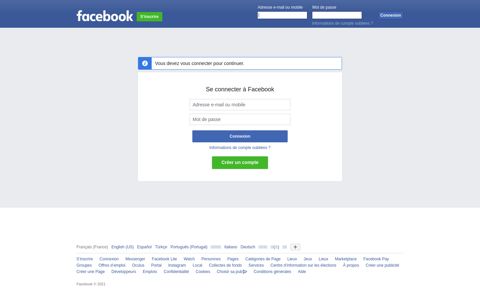 You must log in to continue. - Facebook