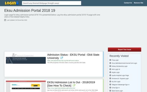Eksu Admission Portal 2018 19 - Loginii.com