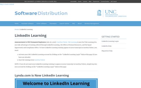 LinkedIn Learning - Software Distribution - - Software.unc.edu