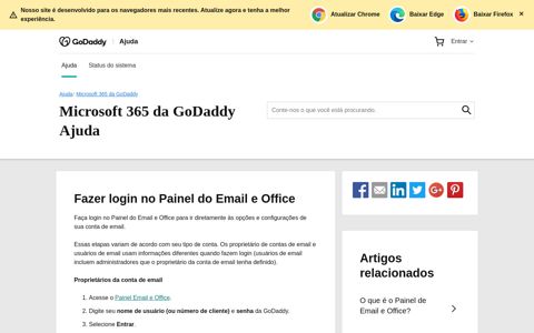 Fazer login no Painel do Email e Office | Microsoft 365 da ...