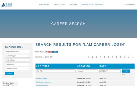 Lam Career Login - Lam Research Corporation Jobs