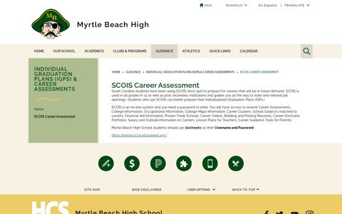 SCOIS Career Assessment - Horry County Schools