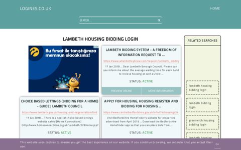 lambeth housing bidding login - General Information about ...