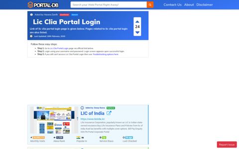 Lic Clia Portal Login