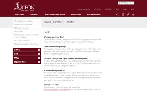 RAVE Mobile Safety | Ripon College