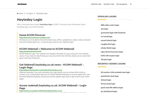 Heytoday Login ❤️ One Click Access - iLoveLogin
