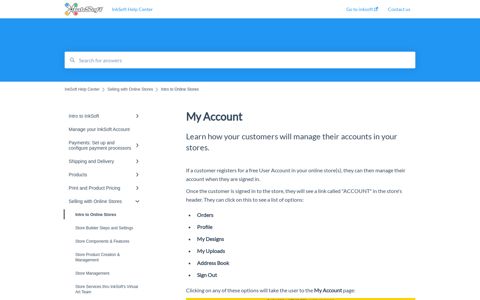 My Account - InkSoft Help Center