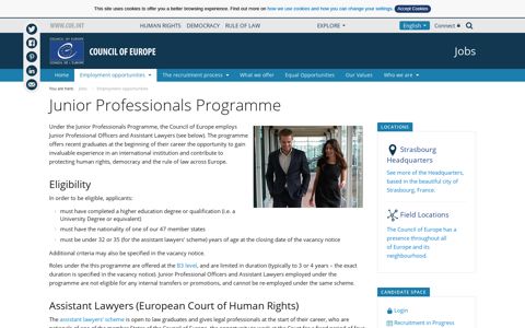Junior Professionals Programme - Council of Europe