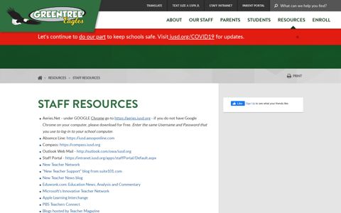 Staff Resources | Greentree Elementary