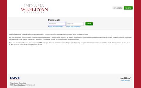 Rave Login - Indiana Wesleyan University - Getrave.com