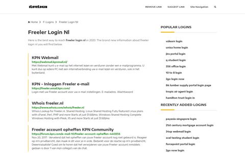 Freeler Login Nl ❤️ One Click Access - iLoveLogin