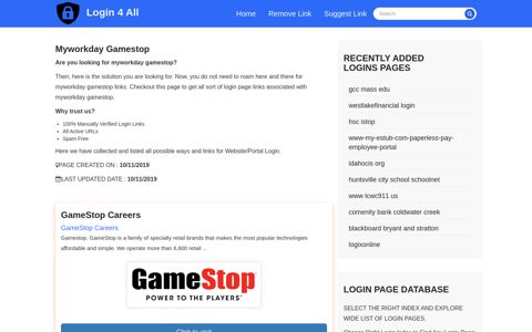 myworkday gamestop - Official Login Page [100% Verified]