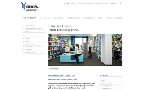 University Library | Rhine-Waal University of Applied Sciences