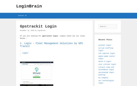 Gpstrackit Login - Fleet Management Solutions By Gps Trackit