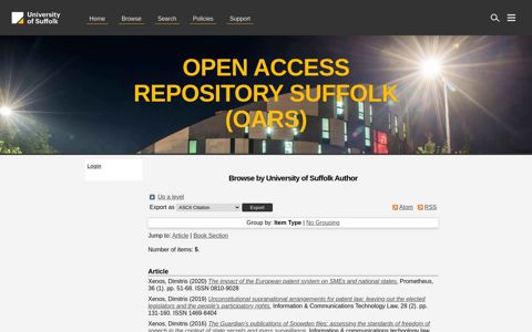Browse by University of Suffolk Author | Open Access Repository ...