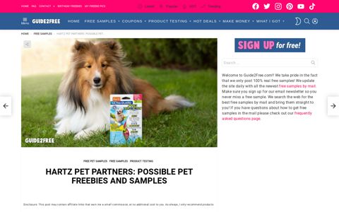 Hartz Pet Partners: Possible Pet Freebies and Samples ...