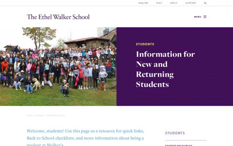 Student Resources - Ethel Walker School