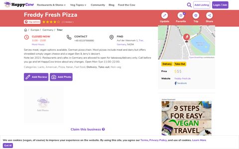 Freddy Fresh Pizza - Trier Restaurant - HappyCow