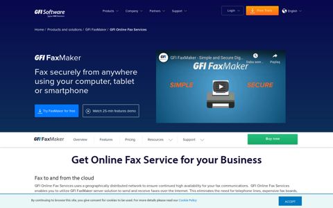 Online fax service for your business | GFI FaxMaker