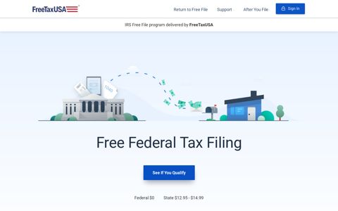 IRS Free File program delivered by FreeTaxUSA®
