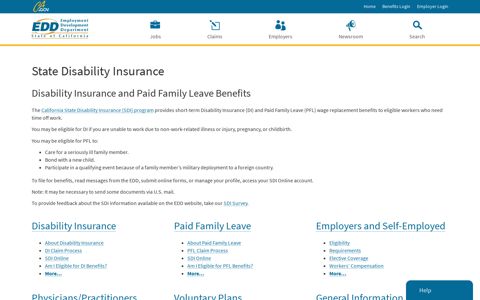 State Disability Insurance (SDI) - EDd - CA.gov