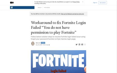 Workaround to fix Fortnite Login Failed “You do not have ...