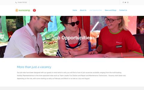 Job Opportunities | Eurocamp and Al Fresco Jobs