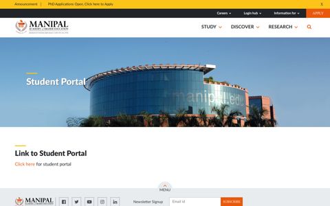 Student Portal Login- MAHE (Manipal Academy Of Higher ...