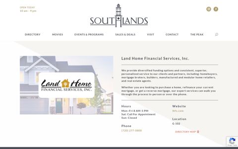 Land Home Financial Services, Inc. | Southlands