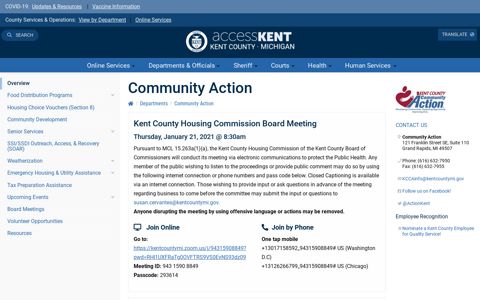 Community Action - Kent County, Michigan