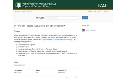 How can I access IEEE Xplore through Shibboleth? - Answers