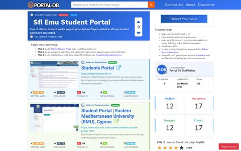 Sfl Emu Student Portal