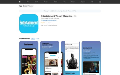 ‎Entertainment Weekly Magazine on the App Store