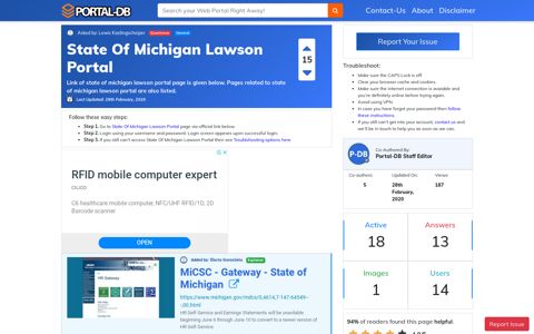 State Of Michigan Lawson Portal